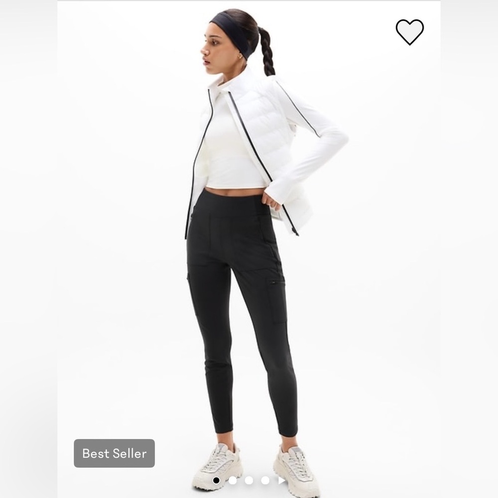 Athleta Headlands High Rise Cargo Black Leggings (NWOT)